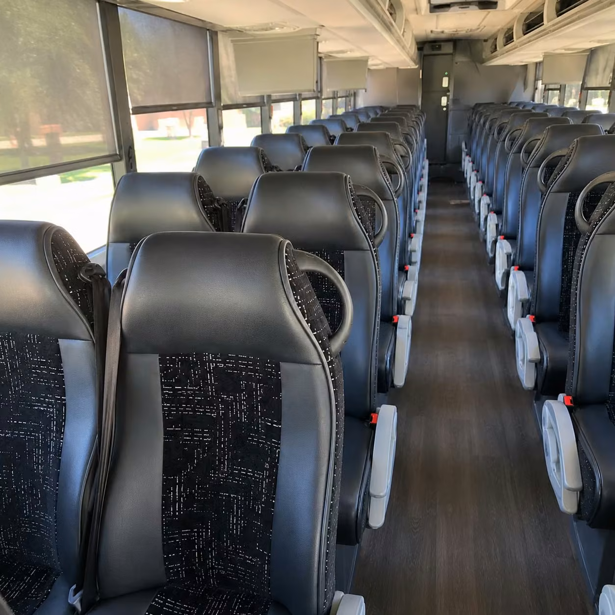 56 passenger charter bus inside