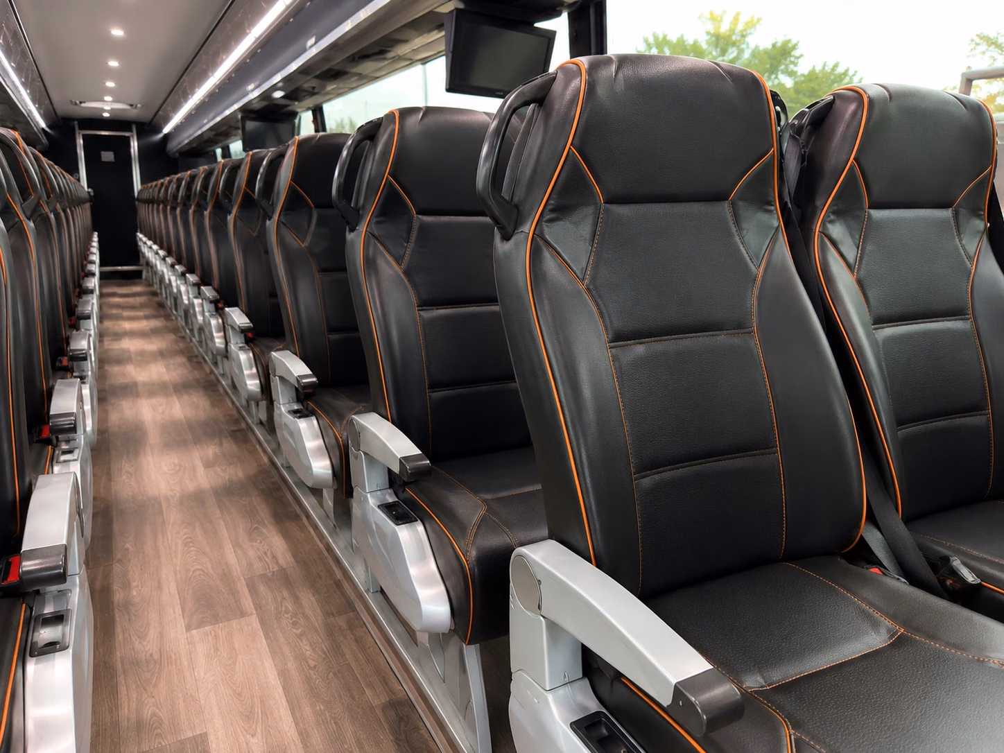 roswell charter bus rental interior